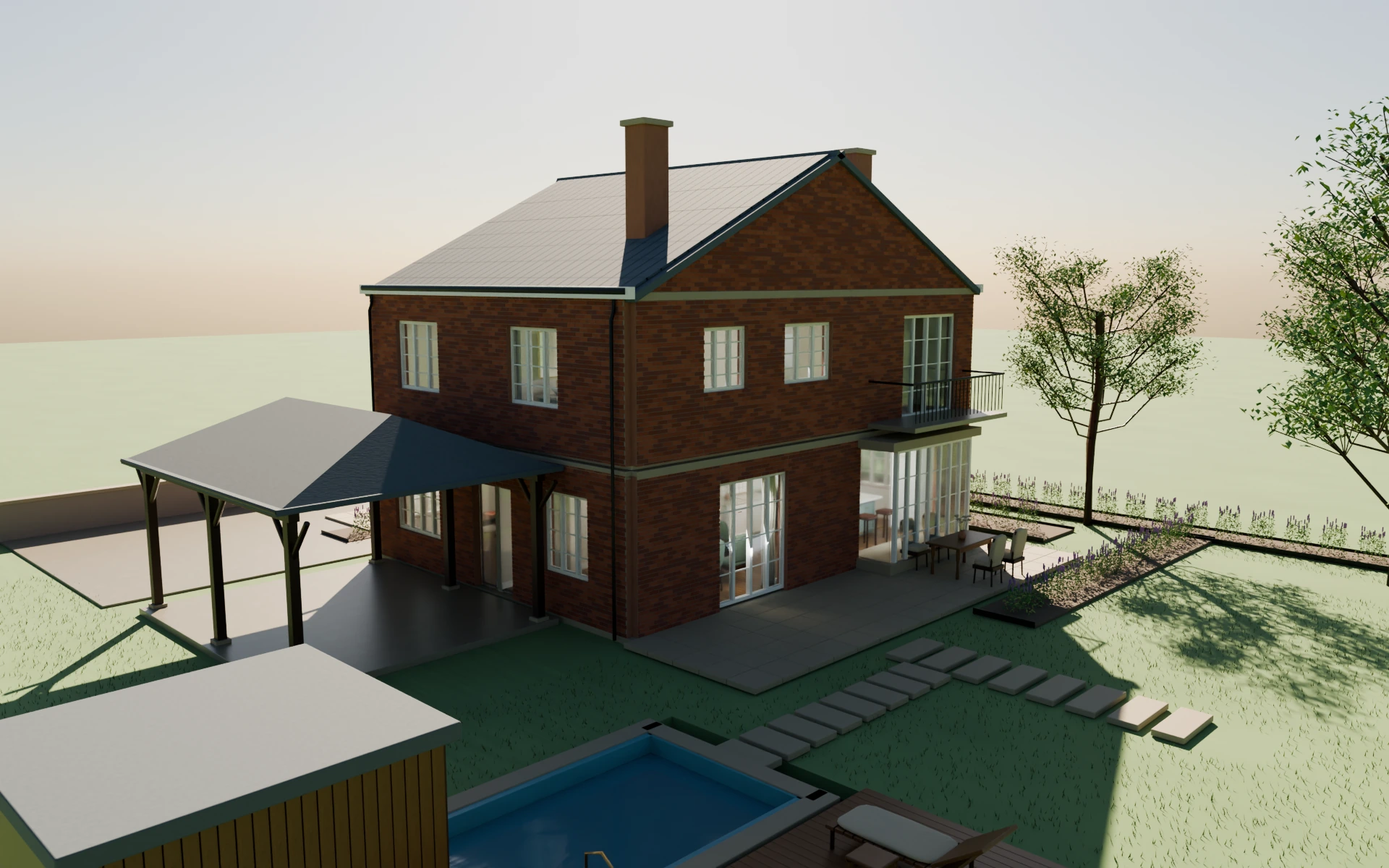 The planted garden, rendered from the ASHCROFT Blender scene