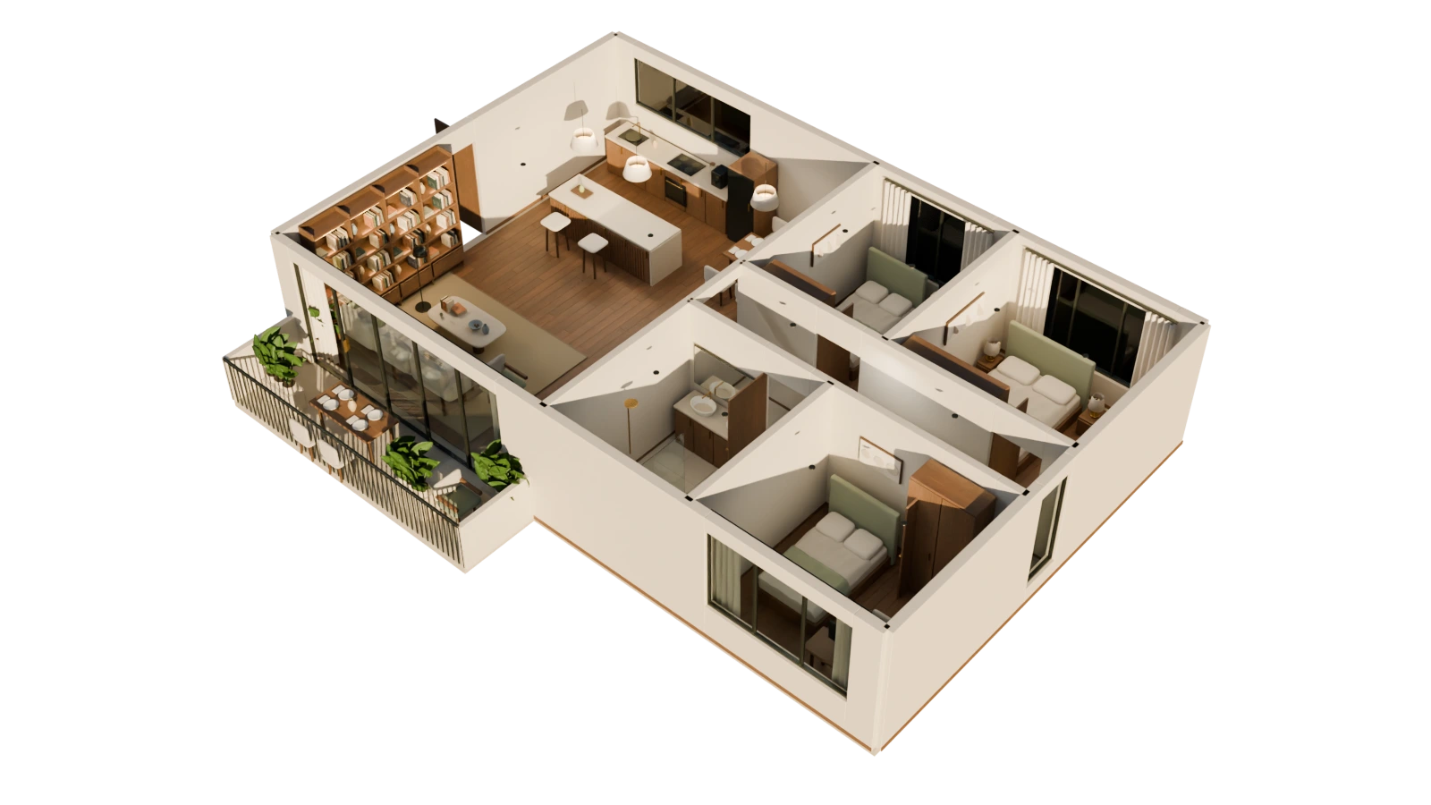 Blender render of FORMA apartment